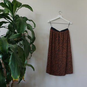 Panter print midi skirt